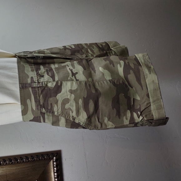 Social Standard by Sanctuary Camo Roll Tab Shorts - Picture 3 of 9